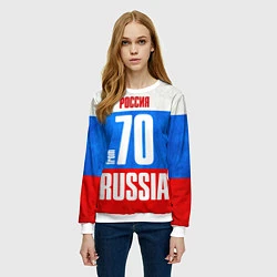 Свитшот женский Russia: from 70, цвет: 3D-белый — фото 2