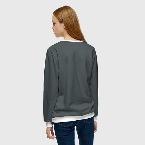 Женский свитшот Скелет Терминатора / 3D-Белый – фото 4