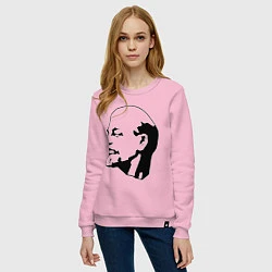 Свитшот хлопковый женский Ленин: скульптура, цвет: светло-розовый — фото 2