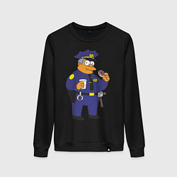 Свитшот хлопковый женский Chief Clancy Wiggum, цвет: черный