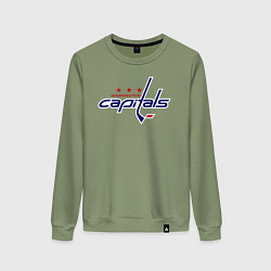 Свитшот хлопковый женский Washington Capitals, цвет: авокадо