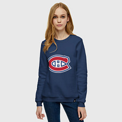 Свитшот хлопковый женский Montreal Canadiens, цвет: тёмно-синий — фото 2