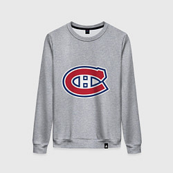 Свитшот хлопковый женский Montreal Canadiens, цвет: меланж