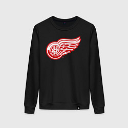 Свитшот хлопковый женский Detroit Red Wings, цвет: черный