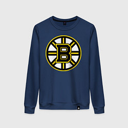 Свитшот хлопковый женский Boston Bruins, цвет: тёмно-синий