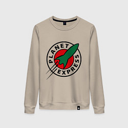 Свитшот хлопковый женский Planet Express, цвет: миндальный
