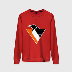 Свитшот хлопковый женский Pittsburgh Penguins, цвет: красный