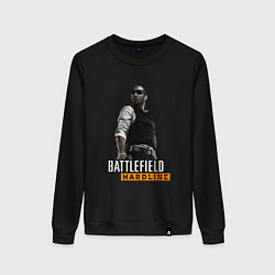 Свитшот хлопковый женский Battlefield Hardline, цвет: черный