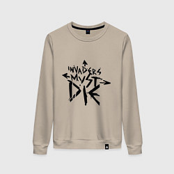 Свитшот хлопковый женский The Prodigy: Invaders Must Die, цвет: миндальный