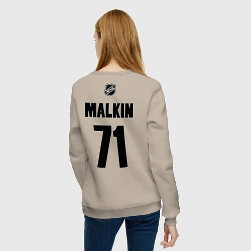Женский свитшот Pittsburgh Penguins: Malkin 71 / Миндальный – фото 4