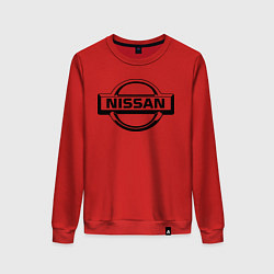 Свитшот хлопковый женский Nissan club, цвет: красный