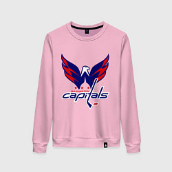 Свитшот хлопковый женский Washington Capitals: Ovechkin, цвет: светло-розовый