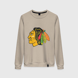 Свитшот хлопковый женский Chicago Blackhawks: Kane, цвет: миндальный