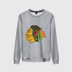 Свитшот хлопковый женский Chicago Blackhawks: Kane, цвет: меланж