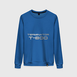 Свитшот хлопковый женский Терминатор Т-800, цвет: синий