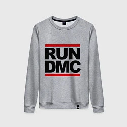 Свитшот хлопковый женский Run DMC, цвет: меланж