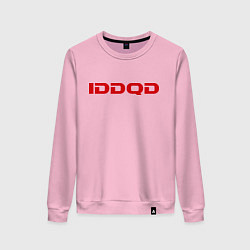 Свитшот хлопковый женский IDDQD Doom, цвет: светло-розовый