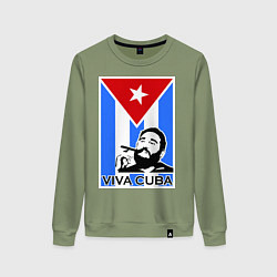 Женский свитшот Fidel: Viva, Cuba!