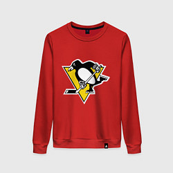 Свитшот хлопковый женский Pittsburgh Penguins, цвет: красный