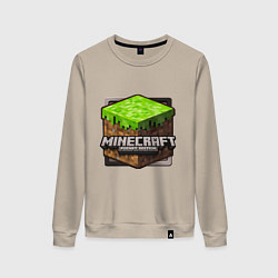 Свитшот хлопковый женский Minecraft: Pocket Edition, цвет: миндальный