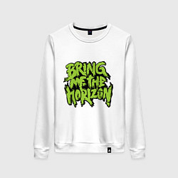 Свитшот хлопковый женский Bring me the horizon, цвет: белый