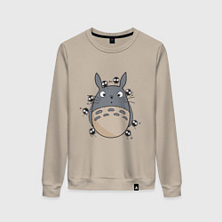 Свитшот хлопковый женский Тоторо, цвет: миндальный
