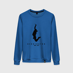 Свитшот хлопковый женский Chester Bennington, цвет: синий