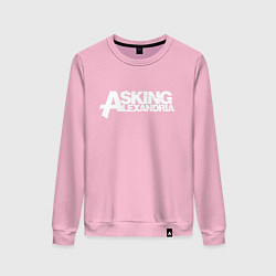 Свитшот хлопковый женский Asking Alexandria, цвет: светло-розовый
