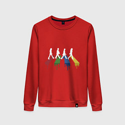 Свитшот хлопковый женский Beatles Color, цвет: красный