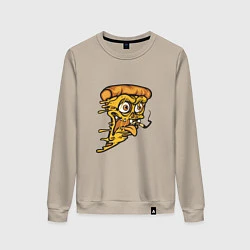 Свитшот хлопковый женский Crazy Pizza, цвет: миндальный
