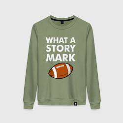 Свитшот хлопковый женский What a Story Mark, цвет: авокадо