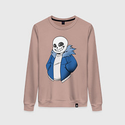 Свитшот хлопковый женский Sans, цвет: пыльно-розовый