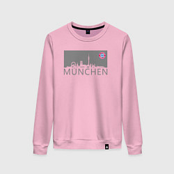 Свитшот хлопковый женский Bayern Munchen - Munchen City grey 2022, цвет: светло-розовый