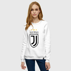 Свитшот хлопковый женский Juventus FC: 3 stars, цвет: белый — фото 2