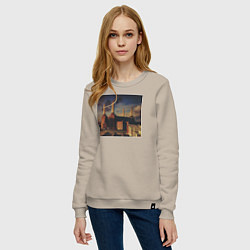 Свитшот хлопковый женский Pink Floyd: Animals, цвет: миндальный — фото 2