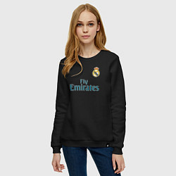 Свитшот хлопковый женский Real Madrid: Ronaldo 07, цвет: черный — фото 2