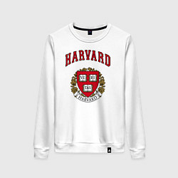 Свитшот хлопковый женский Harvard university, цвет: белый