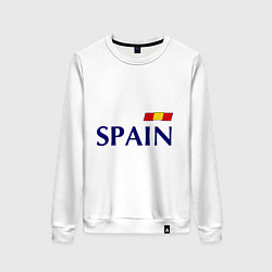 Свитшот хлопковый женский Сборная Испании: 9 номер, цвет: белый