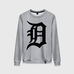 Свитшот хлопковый женский Detroit Tigers, цвет: меланж