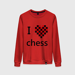 Женский свитшот I love chess