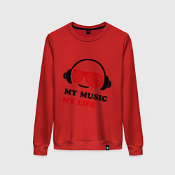 Женский свитшот My music my life