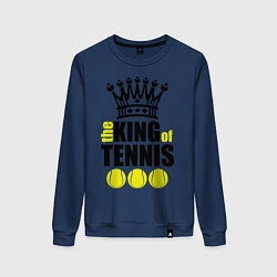 Свитшот хлопковый женский King of tennis, цвет: тёмно-синий