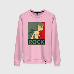 Свитшот хлопковый женский Rock Pony, цвет: светло-розовый