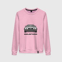 Свитшот хлопковый женский DeLorean, цвет: светло-розовый
