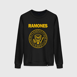 Свитшот хлопковый женский Ramones, цвет: черный