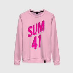 Свитшот хлопковый женский Sum 41: Pink style, цвет: светло-розовый