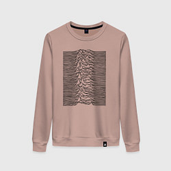Свитшот хлопковый женский Unknown Pleasures, цвет: пыльно-розовый