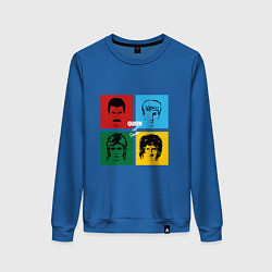 Свитшот хлопковый женский Queen Hot Space, цвет: синий