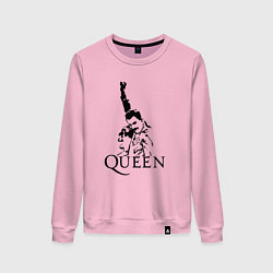 Свитшот хлопковый женский Queen: Rock You, цвет: светло-розовый