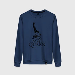 Свитшот хлопковый женский Queen: Rock You, цвет: тёмно-синий